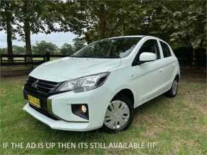 2021 Mitsubishi Mirage LB MY21 ES White Continuous Variable Hatchback
