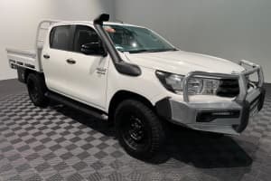 2018 Toyota Hilux GUN126R SR Double Cab White 6 Speed Sports Automatic Cab Chassis Acacia Ridge Brisbane South West Preview