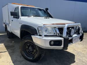 2010 Nissan Patrol GU MY08 DX (4x4) White 5 Speed Manual Leaf Cab Chassis Hoppers Crossing Wyndham Area Preview