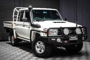2020 Toyota Landcruiser VDJ79R GXL Double Cab French Vanilla 5 Speed Manual Cab Chassis