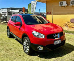 2010 Nissan Dualis J10 MY10 TI (4x2) Red 6 Speed CVT Auto Sequential Wagon