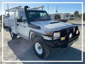 2010 Toyota Landcruiser VDJ79R MY10 Workmate White 5 Speed Manual Cab Chassis