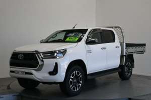 2021 Toyota Hilux GUN126R SR5 Double Cab White 6 Speed Sports Automatic Cab Chassis