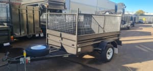 8x5 High Side Box Trailer 600 mm cage and Ramp on Road $3400