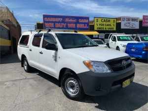 2007 Toyota Hilux TGN16R 07 Upgrade Workmate White 5 Speed Manual Dual Cab Pick-up