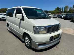 1999 Nissan Elgrand ALE50 Highway Star White 4 Speed Automatic Wagon