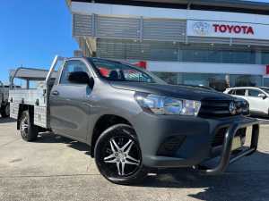 2022 Toyota Hilux TGN121R Workmate 4x2 Grey 5 Speed Manual Cab Chassis