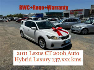 2011 Lexus CT 200H. Hybrid ZWA10R Luxury White Continuous Variable Hatchback Archerfield Brisbane South West Preview
