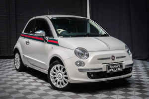 2013 Fiat 500 Series 1 by Gucci Dualogic White 5 Speed Sports Automatic Single Clutch Hatchback