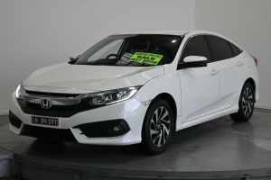 2018 Honda Civic 10th Gen MY18 VTi-S White 1 Speed Constant Variable Sedan
