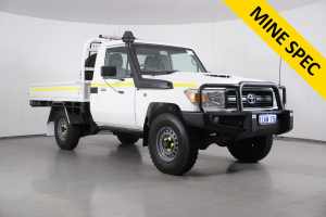 2018 Toyota Landcruiser VDJ79R MY18 Workmate (4x4) White 5 Speed Manual Cab Chassis Bentley Canning Area Preview