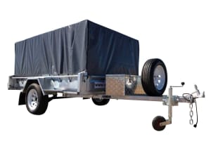 8x5 Single Axel 750kg Galvanized Box Trailer with 800mm Cage & 400mm Sides $45p/w