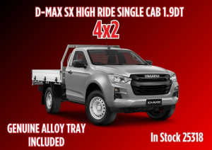 2023 Isuzu D-MAX RG MY23 SX 4x2 High Ride Silver 6 Speed Manual Cab Chassis