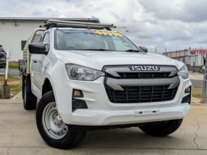 2020 Isuzu D-MAX RG MY21 SX Space Cab White 6 Speed Manual Cab Chassis