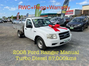 2008 Ford Ranger PJ 07 Upgrade XL (4x2) White 5 Speed Manual Cab Chassis Archerfield Brisbane South West Preview
