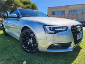 2014 Audi A5 8T MY14 2.0 TFSI Quattro Silver, Chrome 7 Speed Auto Direct Shift Cabriolet Wangara Wanneroo Area Preview