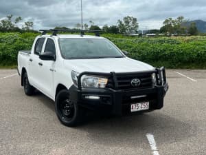 2019 Toyota Hilux TGN121R Workmate Double Cab 4x2 White 6 Speed Sports Automatic Utility