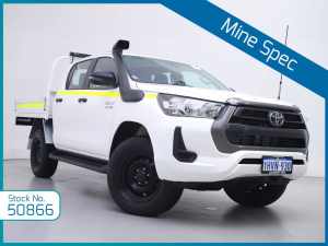 2022 Toyota Hilux GUN126R SR (4x4) White 6 Speed Automatic Double Cab Chassis