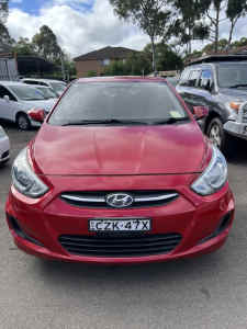 2015 Hyundai Accent RB2 Active Red 4 Speed Automatic Hatchback