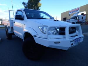 2010 Toyota Hilux KUN26R 09 Upgrade SR (4x4) White 5 Speed Manual X Cab Cab Chassis