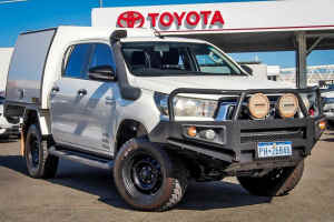 2019 Toyota Hilux GUN126R SR Double Cab Glacier White 6 Speed Sports Automatic Cab Chassis