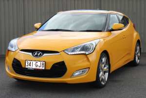2013 Hyundai Veloster FS2 Coupe D-CT Yellow 6 Speed Sports Automatic Dual Clutch Hatchback