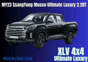 2023 Ssangyong Musso Q261 MY24 Ultimate Luxury Crew Cab XLV Black 6 Speed Sports Automatic Utility