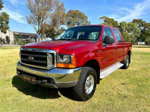2004 Ford F250 RN XLT (4x4) Red 4 Speed Automatic Super Cab Pickup