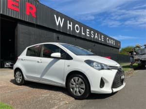 2016 Toyota Yaris NCP130R Ascent White 4 Speed Automatic Hatchback