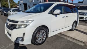 2010 Nissan Elgrand PE52 Highway Star Premium White 6 Speed Constant Variable Wagon
