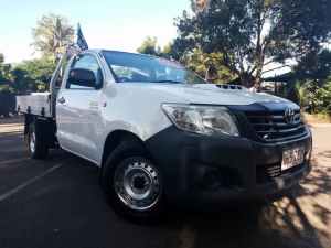 2013 Toyota Hilux KUN16R MY12 Workmate 4x2 White 5 Speed Manual Cab Chassis