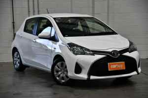 2015 Toyota Yaris NCP130R Ascent White 4 Speed Automatic Hatchback