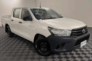 2016 Toyota Hilux GUN122R Workmate Double Cab 4x2 White 5 Speed Manual Utility