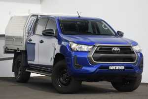 2020 Toyota Hilux GUN126R SR Double Cab Blue 6 Speed Sports Automatic Cab Chassis
