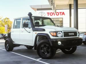 2021 Toyota Landcruiser VDJ79R 70th Anniversary Double Cab Special Edition White 5 Speed Manual
