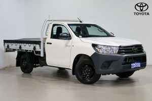2020 Toyota Hilux TGN121R Workmate 4x2 Glacier White 6 Speed Sports Automatic Cab Chassis