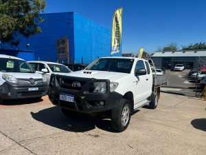 2008 Toyota Hilux KUN26R MY09 SR White 5 Speed Manual Cab Chassis