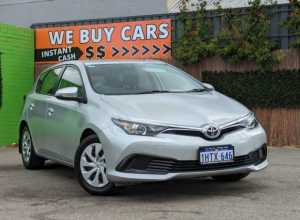 2016 Toyota Corolla ZRE182R Ascent S-CVT Silver 7 Speed Constant Variable Hatchback