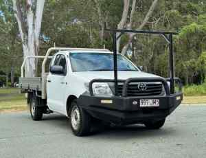 2013 Toyota Hilux TGN16R MY12 Workmate 4x2 White 4 Speed Automatic Cab Chassis