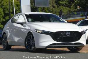 2024 Mazda 3 BP2H7A G20 SKYACTIV-Drive Touring Snowflake White Pearl 6 Speed Sports Automatic