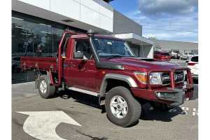 2021 Toyota Landcruiser VDJ79R GXL Merlot Red Automatic Cab Chassis