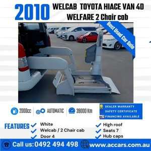 2010 Toyota HiAce VAN WELCAB PEOPLE MOVER White Automatic High Roof Van