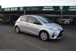 2017 Toyota Yaris NCP130R MY17 Ascent Silver, Chrome 4 Speed Automatic Hatchback
