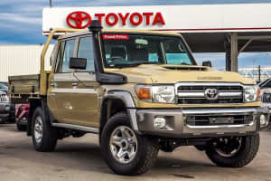 2021 Toyota Landcruiser VDJ79R GXL Double Cab Sandy Taupe 5 Speed Manual Cab Chassis