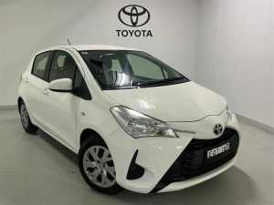 2019 Toyota Yaris NCP130R MY18 Ascent Glacier White 4 Speed Automatic Hatchback