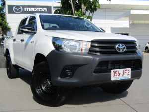 2015 Toyota Hilux GUN125R Workmate Double Cab White 6 Speed Manual Utility