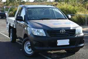 2012 Toyota Hilux TGN16R MY12 Workmate 4x2 Grey 5 Speed Manual Cab Chassis