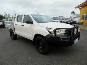 2019 Toyota Hilux GUN125R Workmate White 6 Speed Sports Automatic Dual Cab