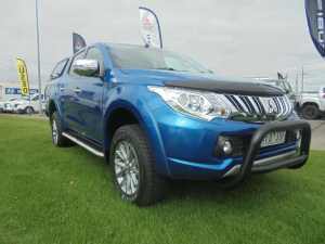 2015 Mitsubishi Triton MQ MY16 Exceed Double Cab Blue 5 Speed Sports Automatic Utility