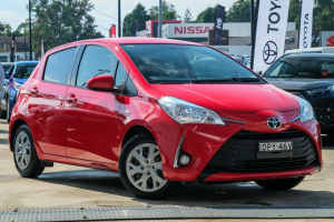 2017 Toyota Yaris NCP131R SX Red 4 Speed Automatic Hatchback